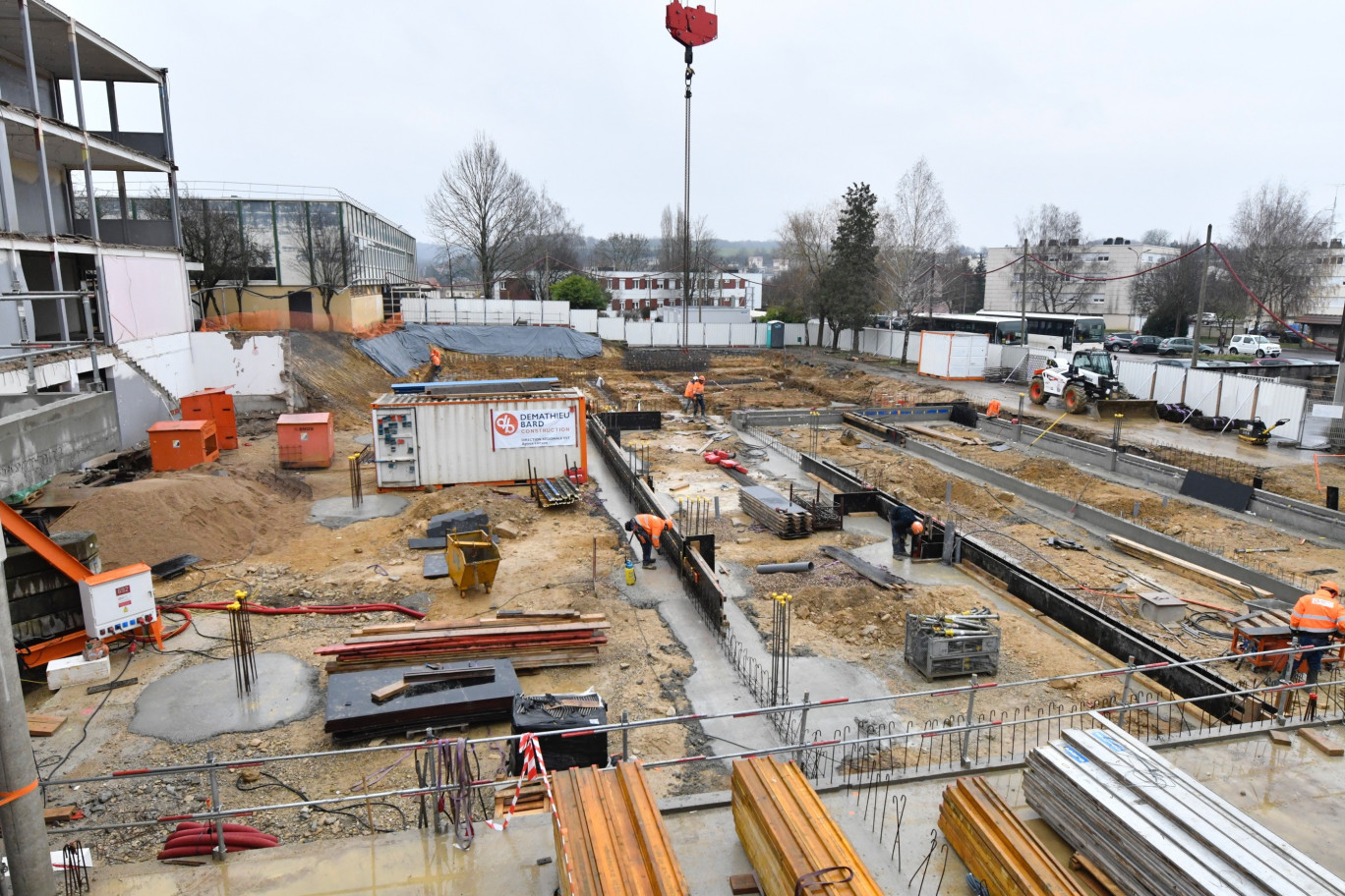 Les travaux de restructuration à neuf du collège de Fontoy se poursuivent. (c) CD 57.