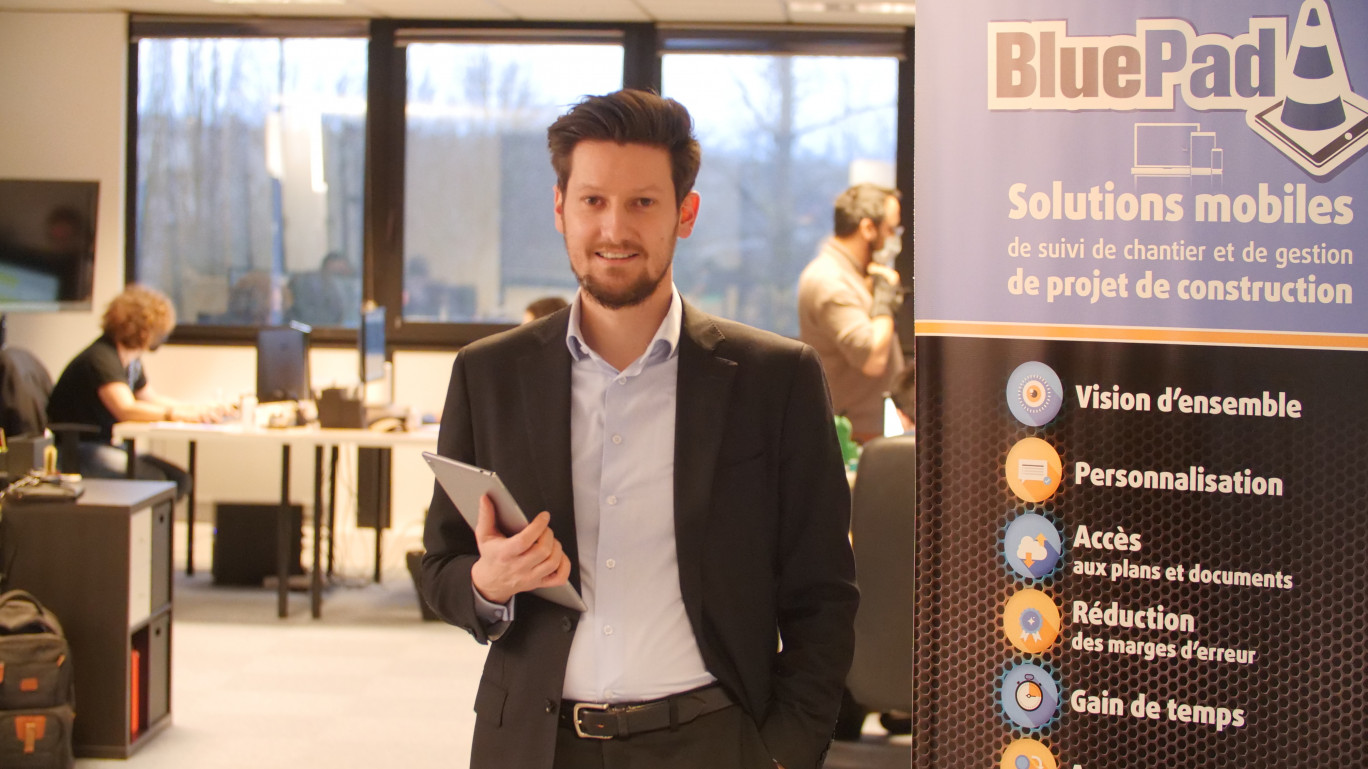 Loïc Cueroni, président de BluePad, place l'action de son entreprise au cœur des grands enjeux structurels, numériques et environnementaux du bâtiment. (c) BluePad