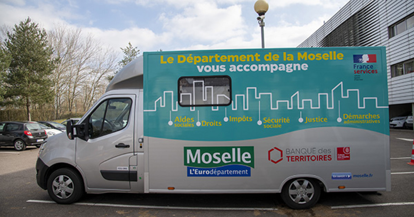Le Bus France Services Moselle roule depuis le 26 avril dernier. (c) Département 57.