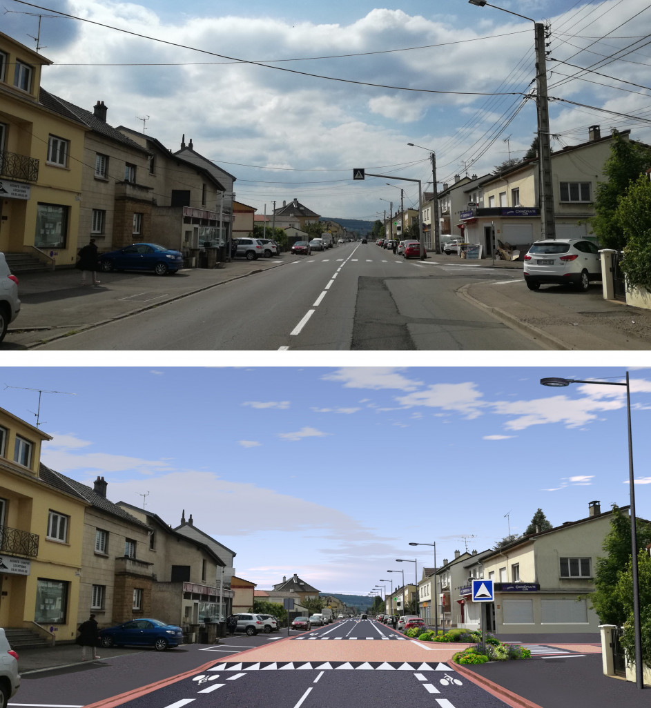 À Florange, l'aménagement en cours va modifier le paysage urbain. (c) : CAVF.