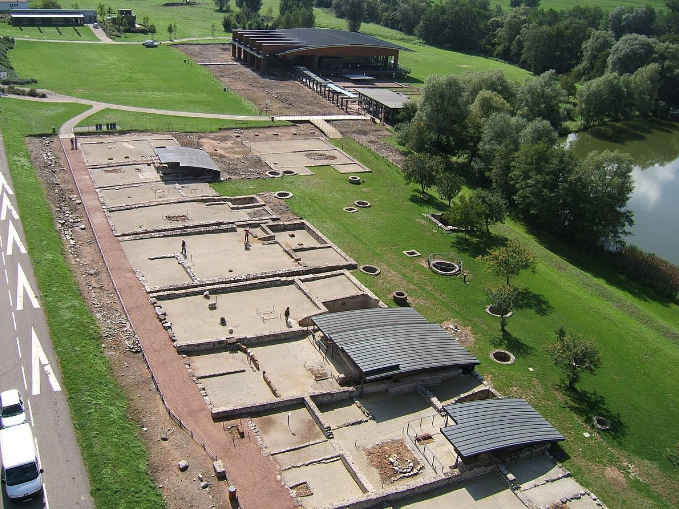 Initié en 1989, le Parc Archéologique de Bliesbruck-Reinheim est un projet franco-allemand partagé. (c) DR.