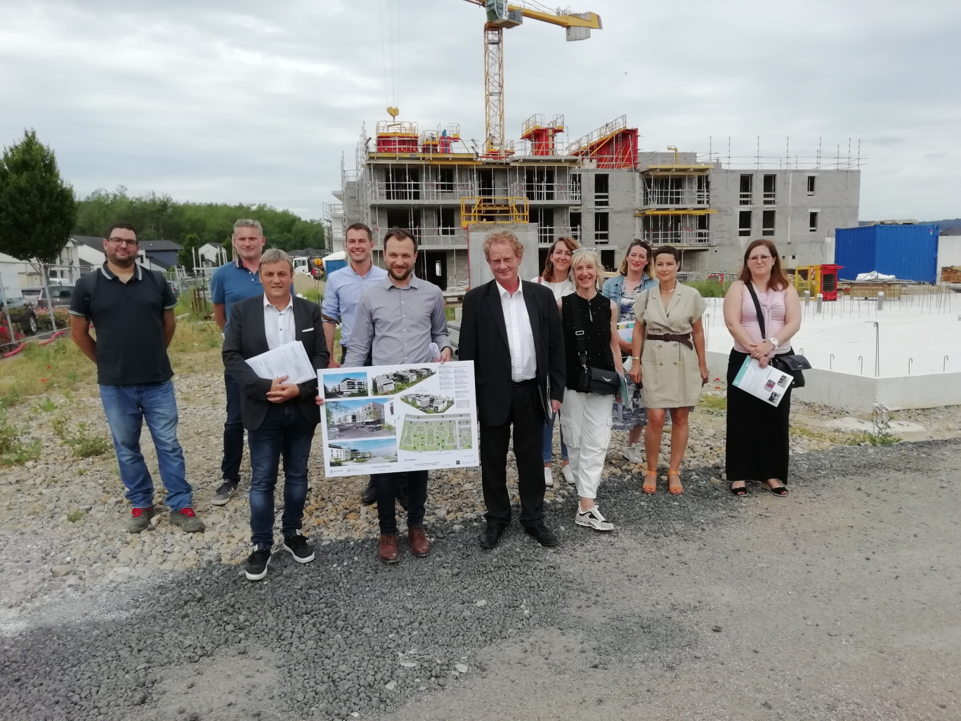 Lors de la visite des «Coteaux du soleil». (c) Ville d'Amnéville.