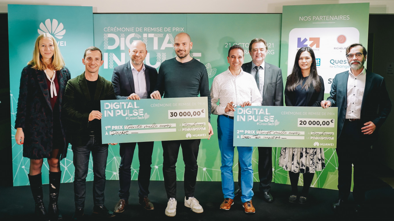 Lors de la remise des prix du DIP. (c) Huawei France.