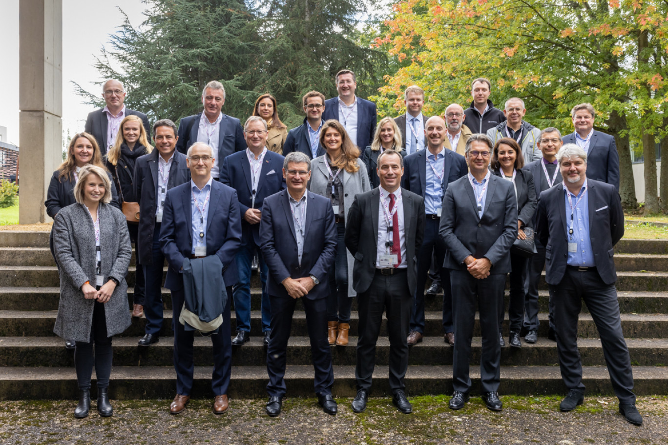 Photo de groupe pour le renouvellement du mécénat VINCE Energies et Arts et Métiers. (c) Raoul GILBERT.