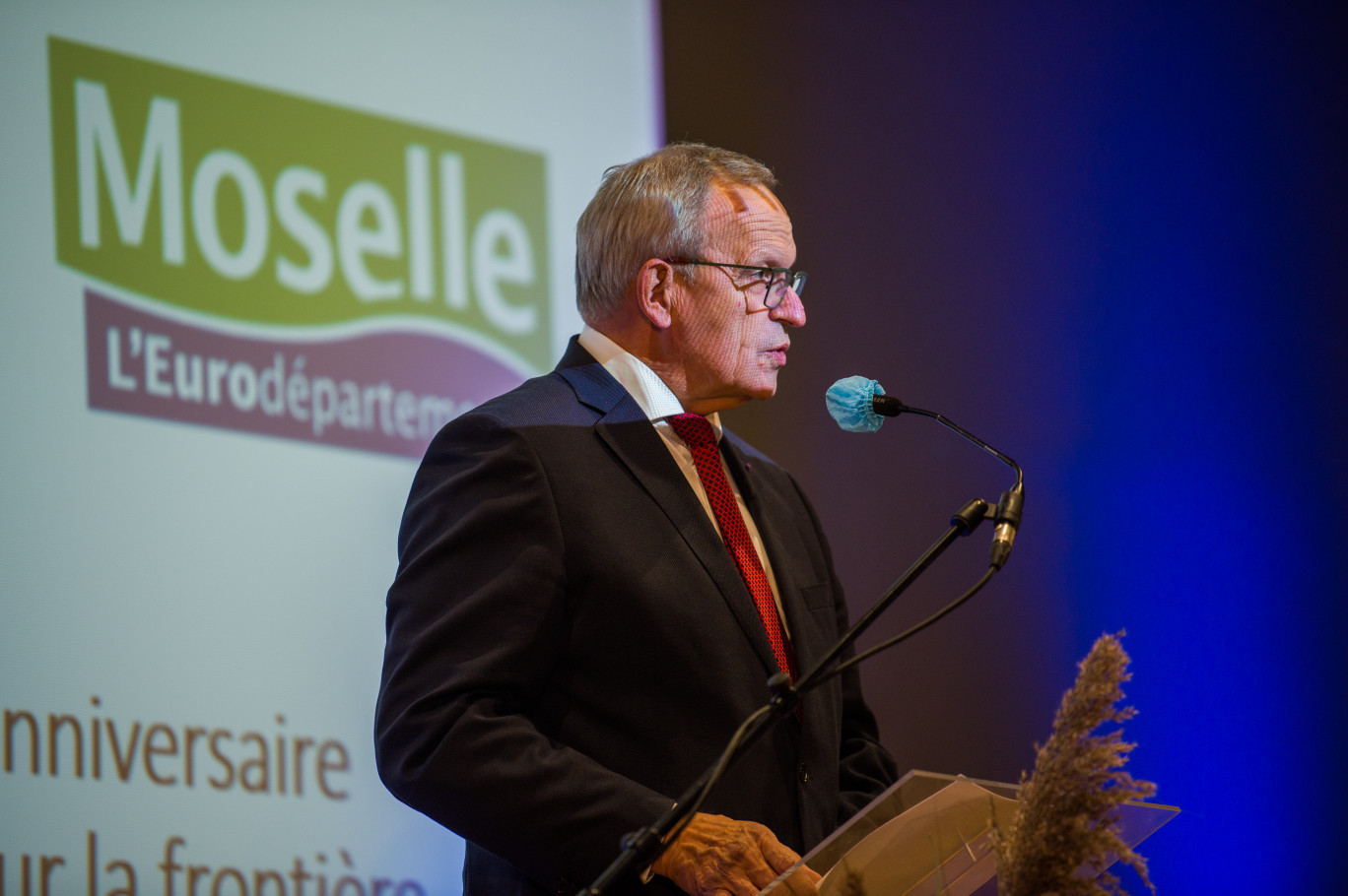 Patrick Weiten, président du département de la Moselle, lors de son allocution. (c) L. Beckrich.