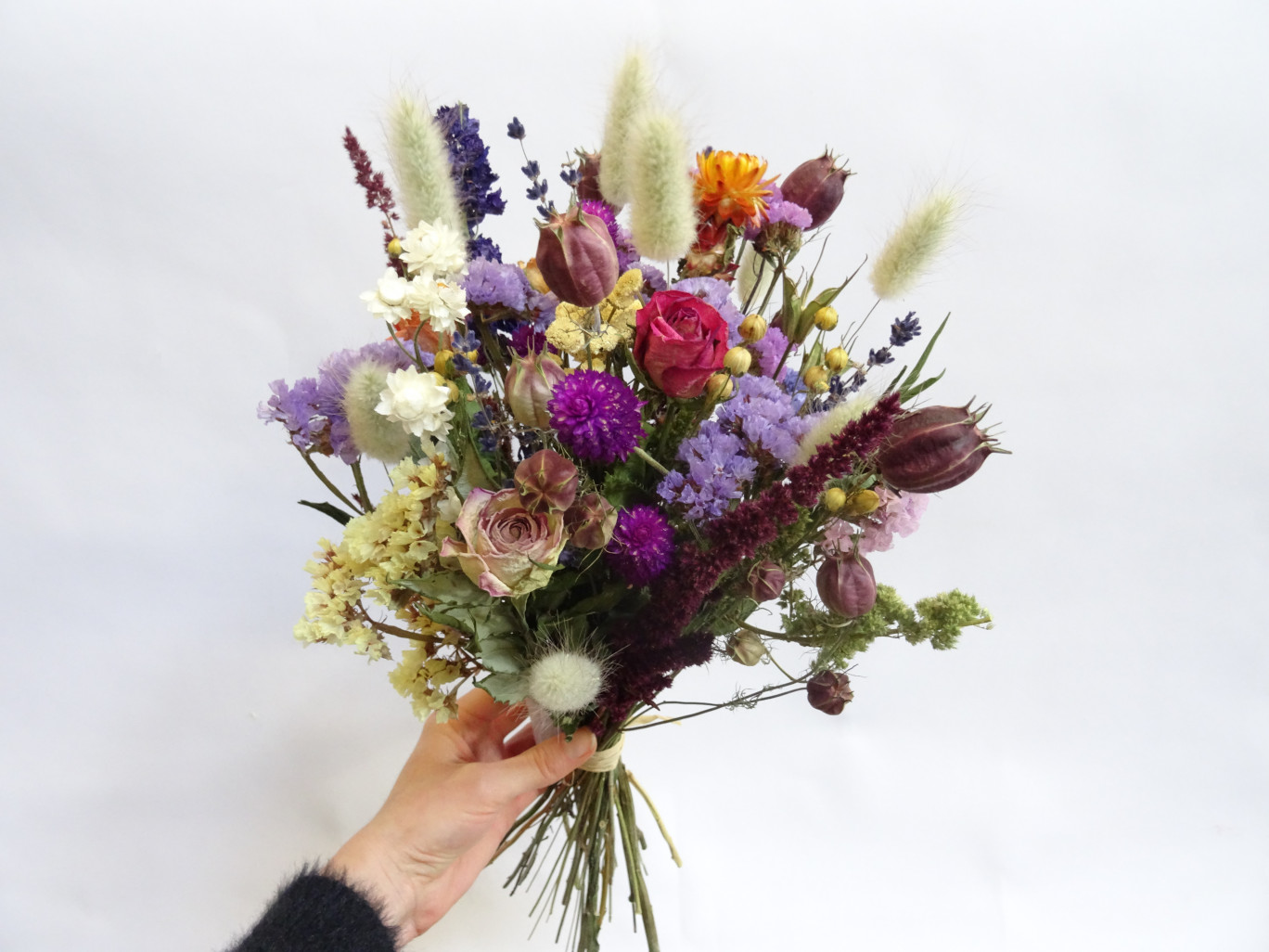 L'enseigne Pierres Fleurs Ciseaux propose à sa clientèle des bouquets de fleurs séchées. © Pierres Fleurs Ciseaux