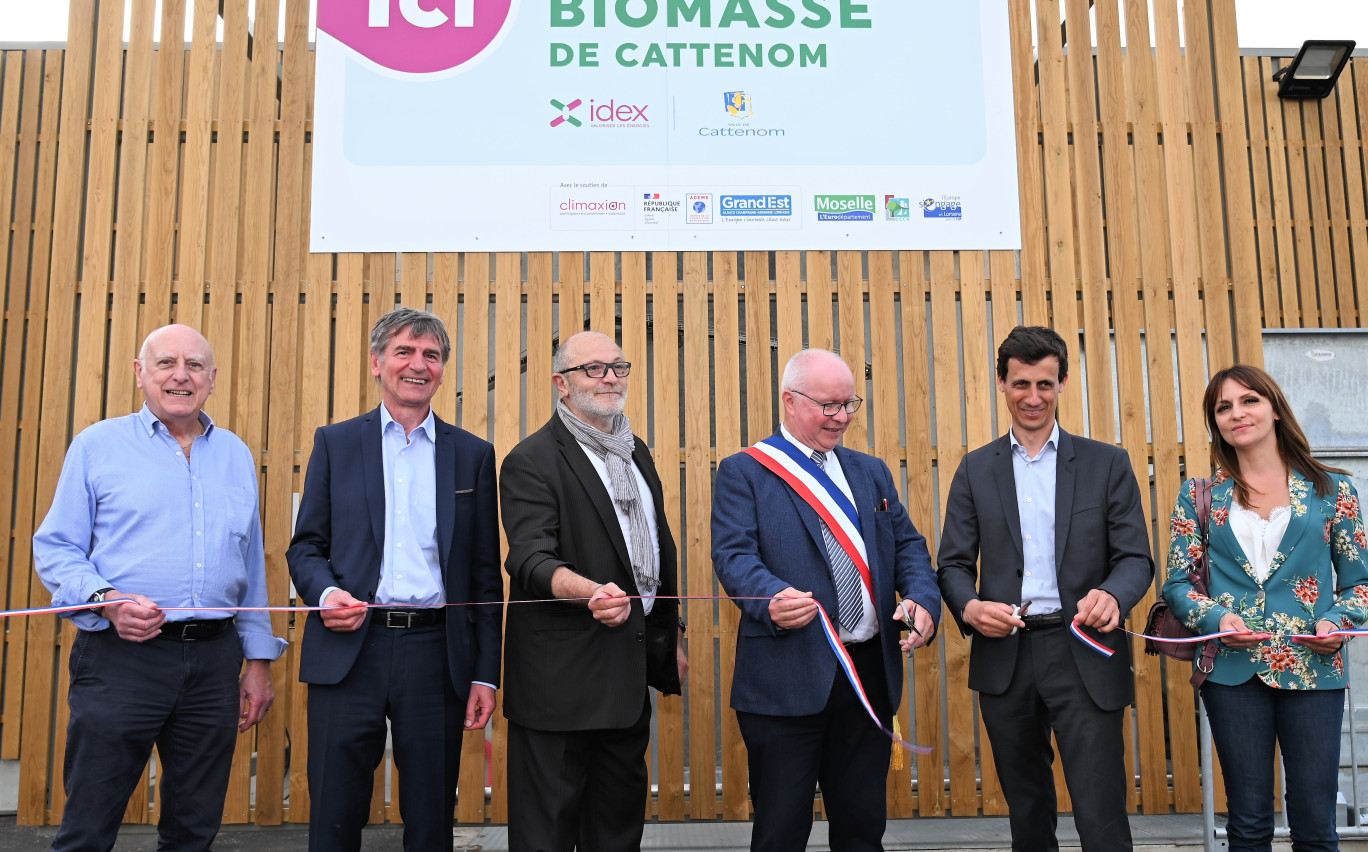 Lors de l'inauguration de la nouvelle chaufferie biomasse de Cattenom. © : Ville de Cattenom.  