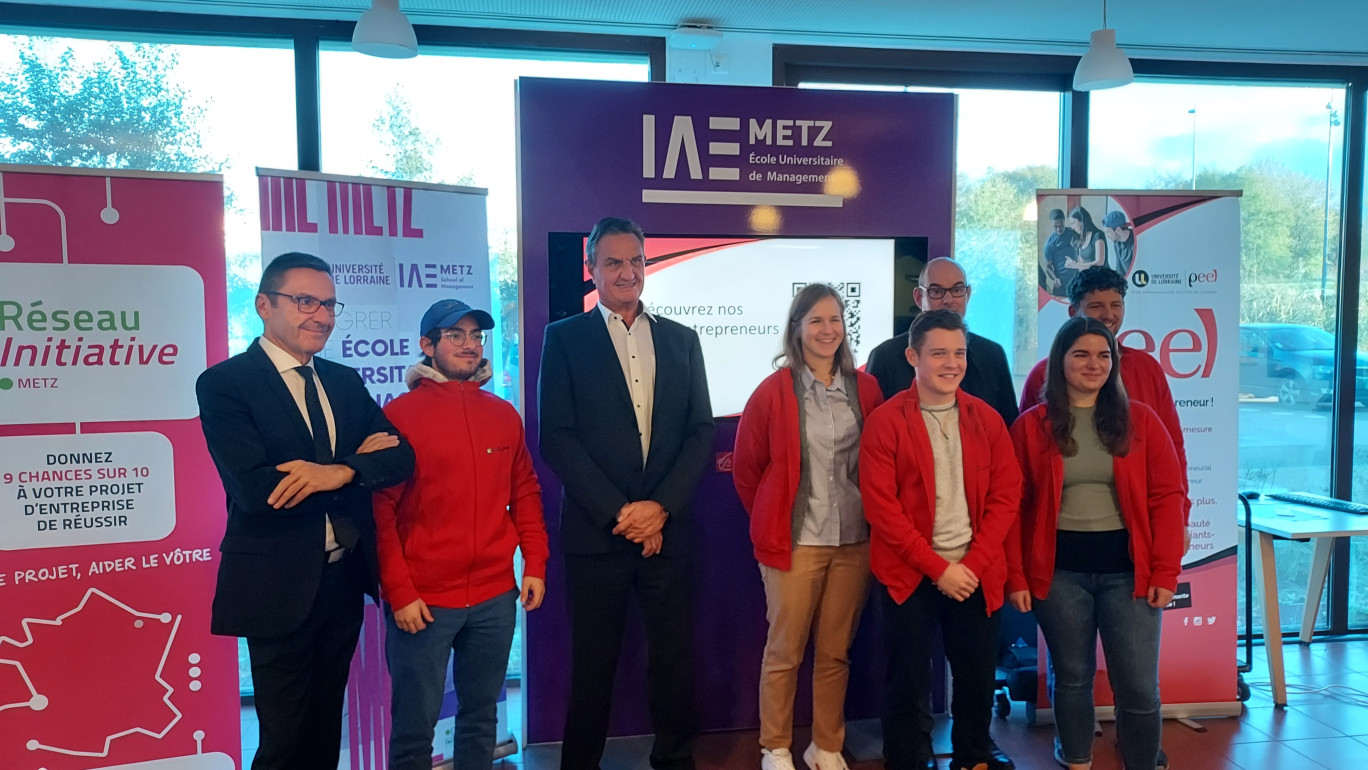 Initiative Metz et le PeeL lors de la signature de la charte, à l'IAE Metz. © Initiative Metz.