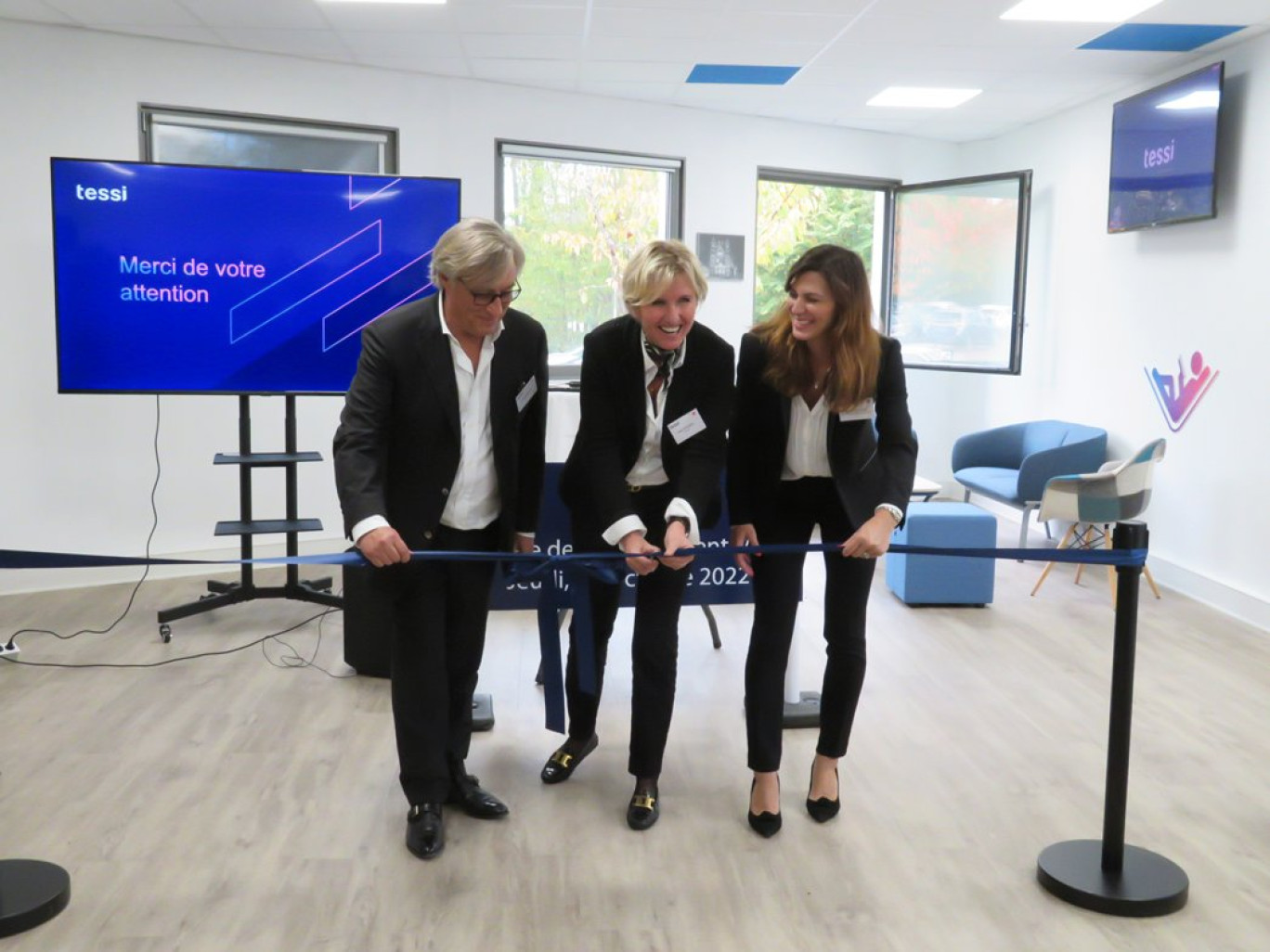 Lors de l'inauguration du nouveau CRT de Metz. © : Tessi.