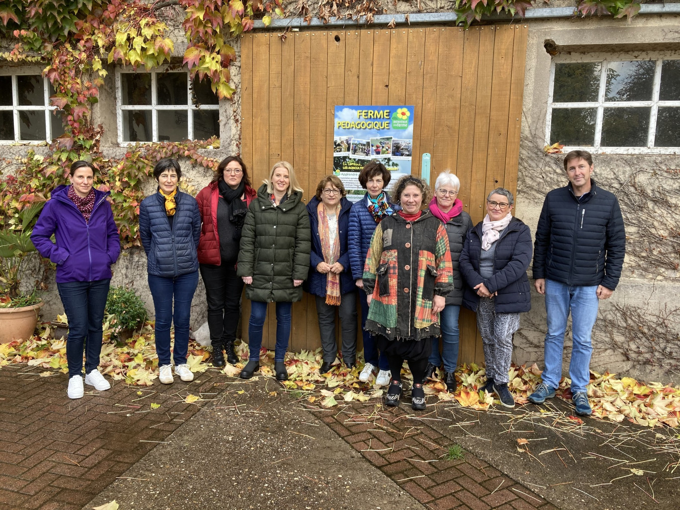 Les partenaires de l'action "Ecole à la ferme". © CD 57.