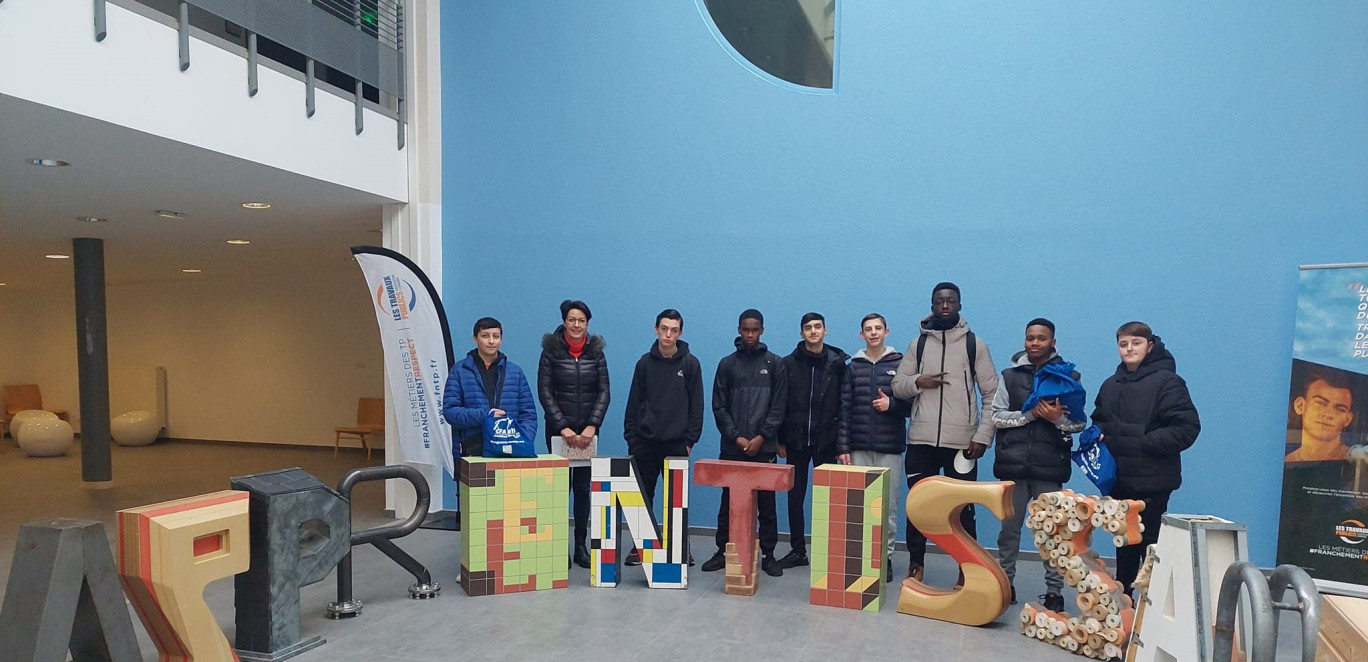 Les élèves du collège Jules Lagneau en immersion dans le monde de la Construction. © : CFA BTP 57.