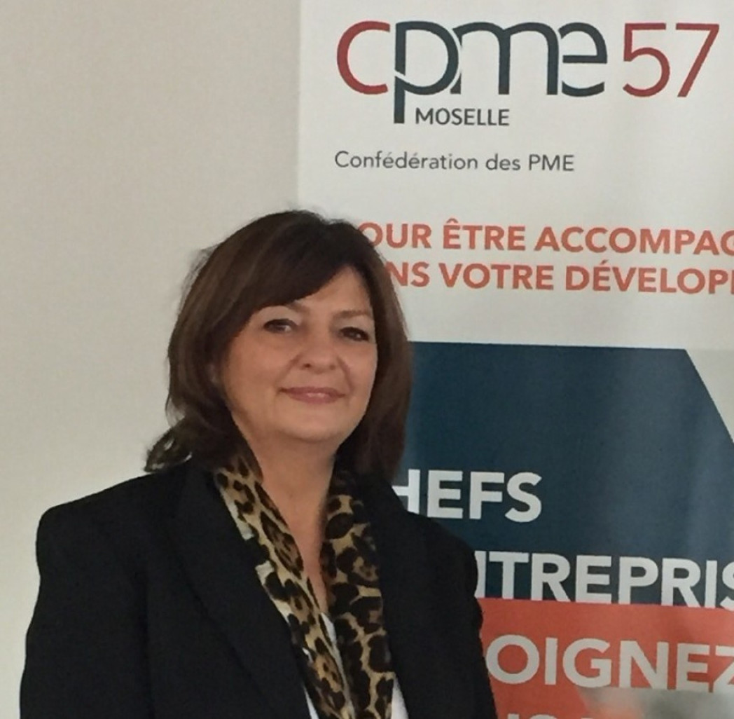 Avec son équipe, la présidente de la CPME 57, Nadège Risse, entend répondre aux défis de la sphère entrepreneuriale, avec dynamisme, pragmatisme... et optimisme. © CPME 57.