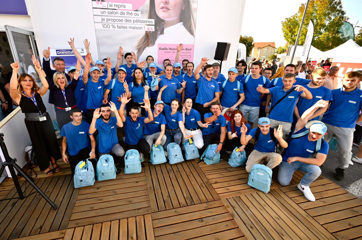 La délégation de la région Grand Est pour les finales nationales des Worldskills de Lyon. © Région Grand Est.