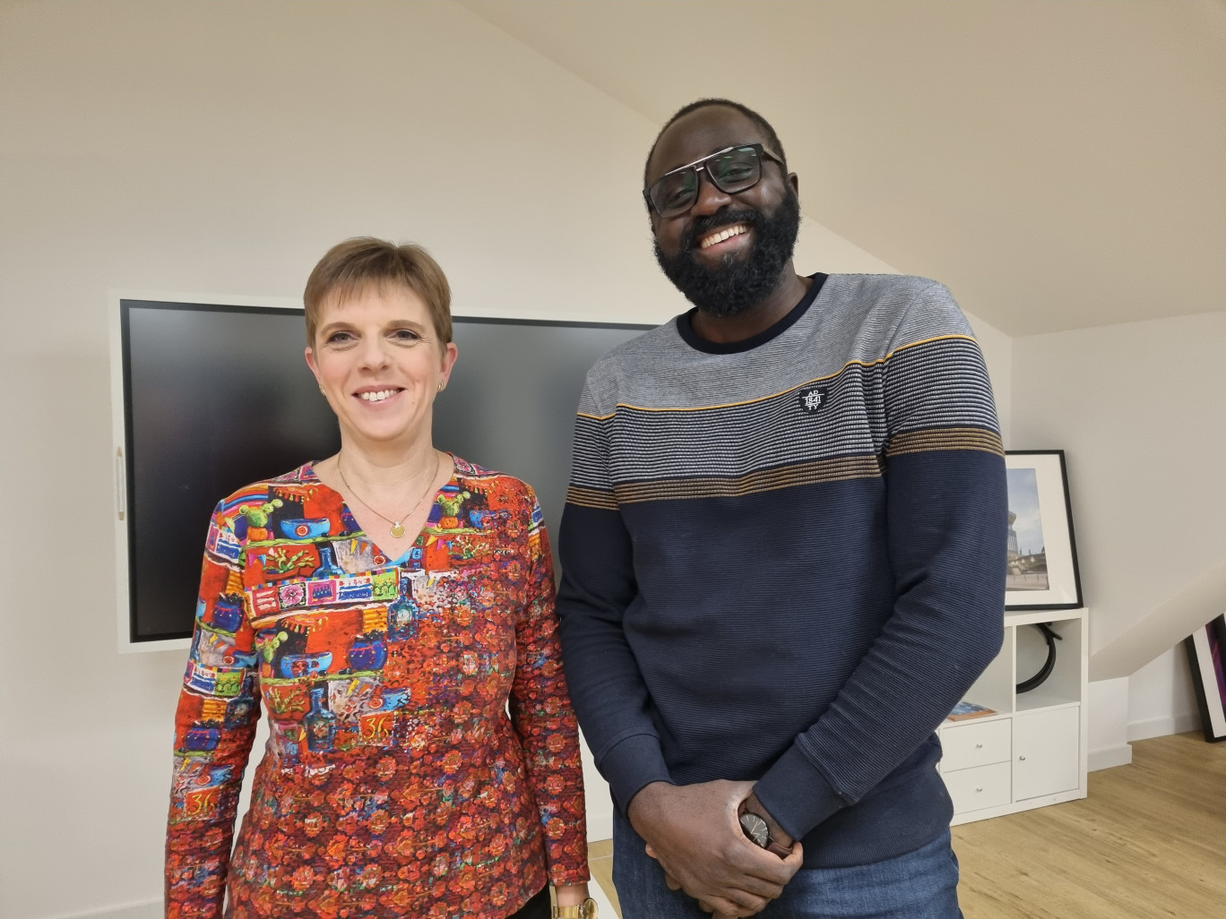 Alban Bissielo, président de la Fédération des commerçants de Metz, et Carine Ehlinger, secrétaire générale de la fédération. 