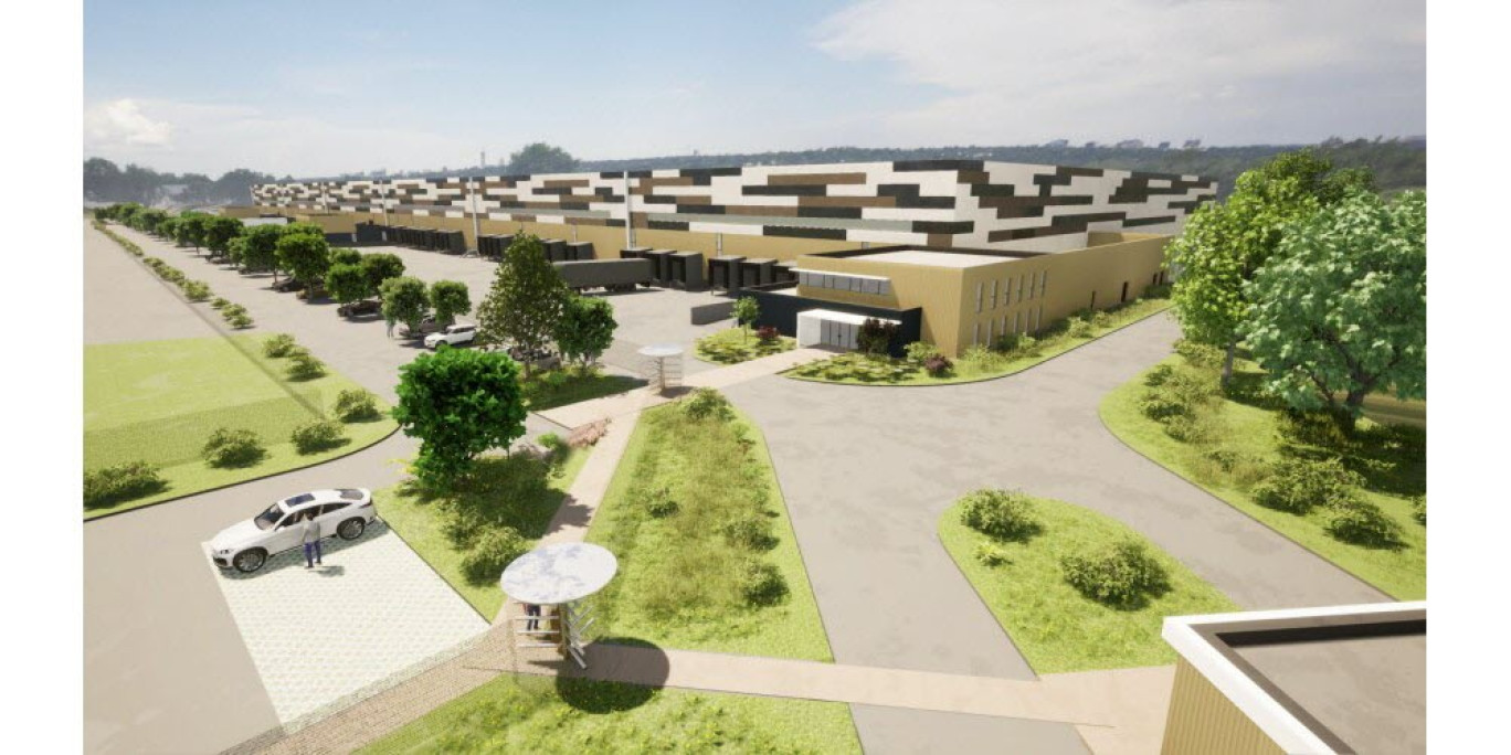 Le futur parc logistique à Ennery. © Catella Logistic Europe