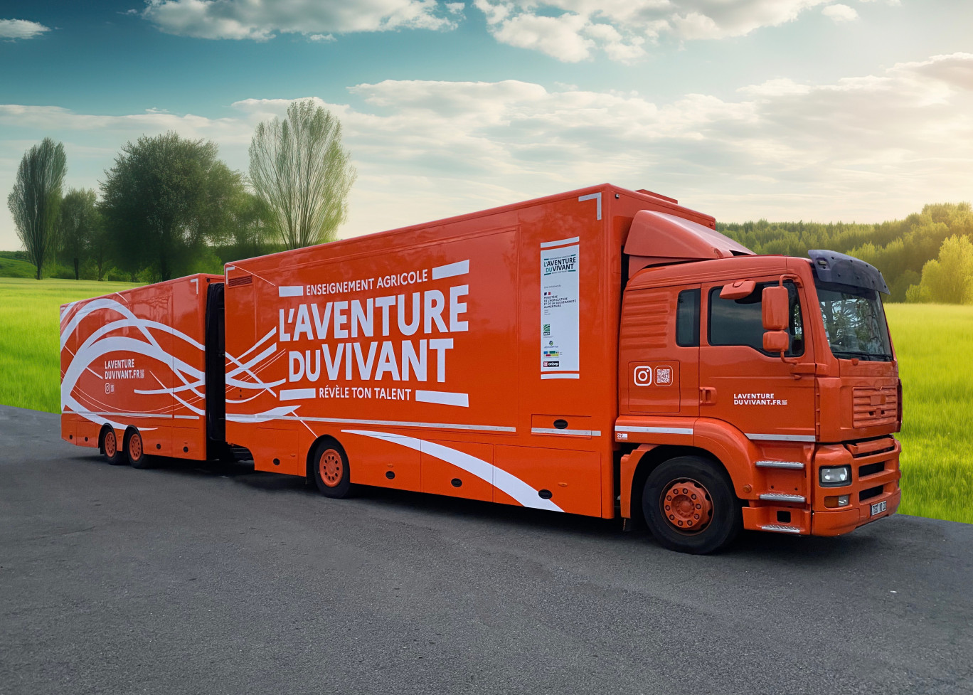 Le camion de l'Aventure du vivant a lancé son tour de France il y a quatre ans. © DR.