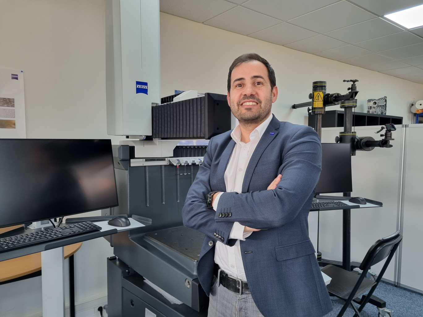 Mustapha El Bouchouafi, directeur général de Zeiss, dans les locaux de la nouvelle agence messine. 