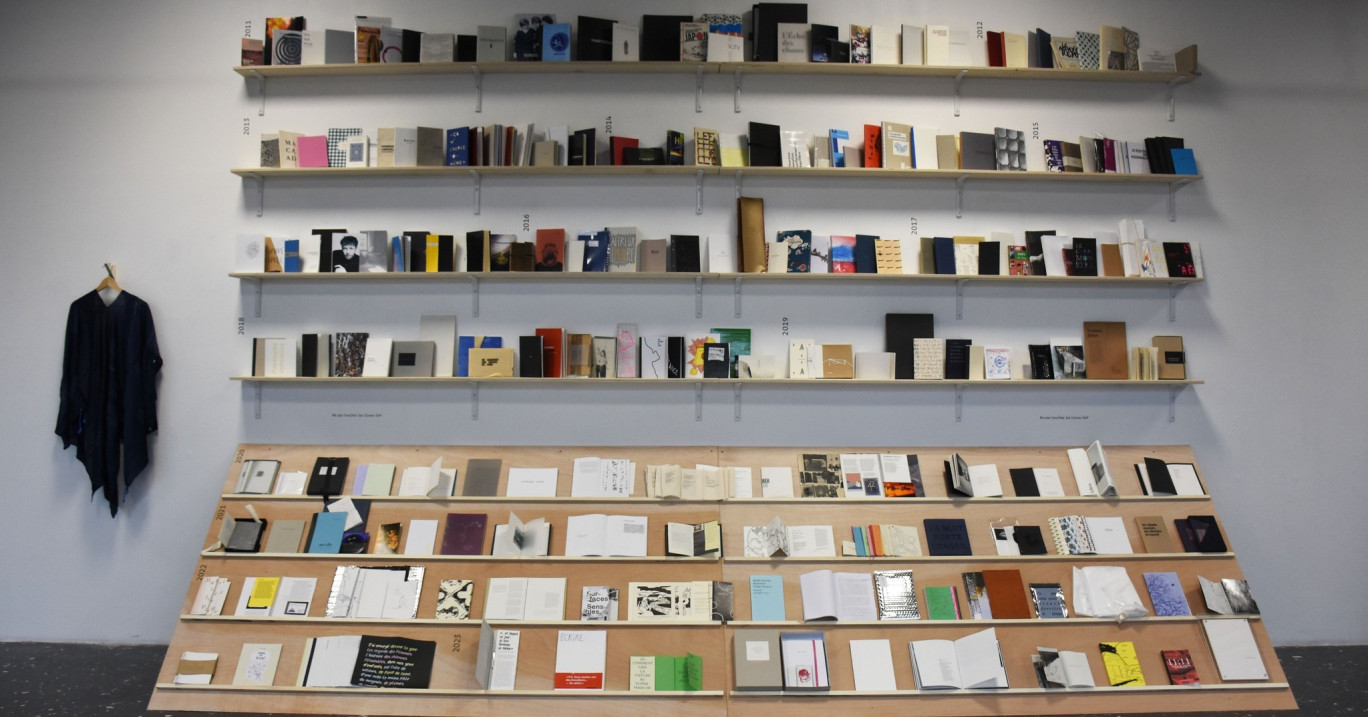 La récente exposition Mémoire dépliée : l'écriture à l'œuvre. (c) ESAL.