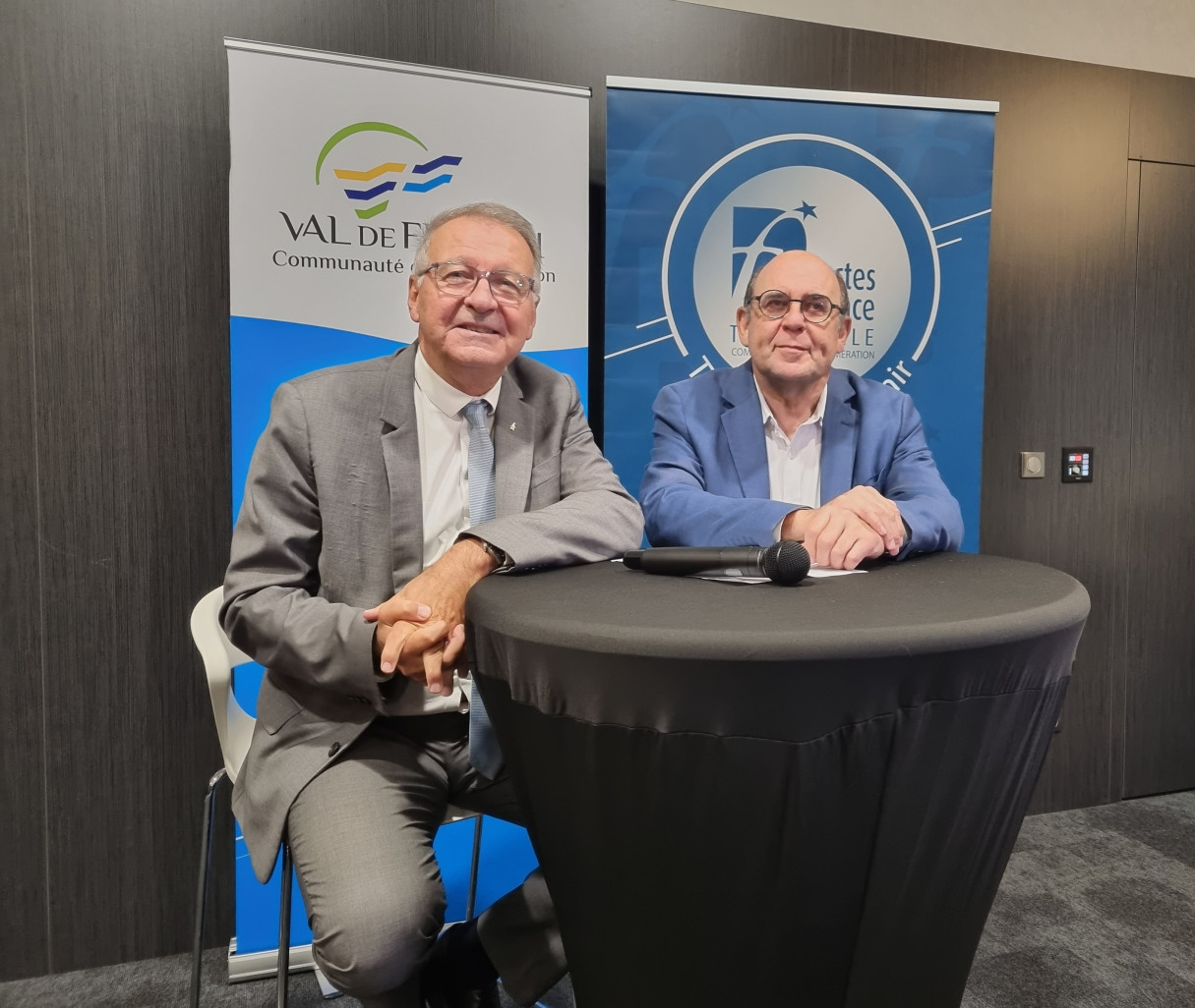 Pierre Cuny, président de la communauté d'agglomération Portes de France-Thionville, et Michel Liebgott, président de la communauté d'agglomération du Val de Fensch, ont jeté les prospectives de l'avenir du territoire.