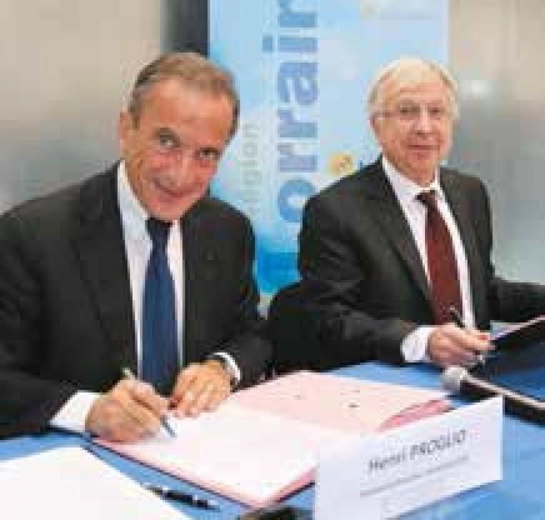 Henri Proglio, le pdg d’EDF et Jean-Pierre Masseret, le président du Conseil régional de Lorraine ont signé le 13 novembre un protocole d’accord dans le cadre du Pacte Lorraine.