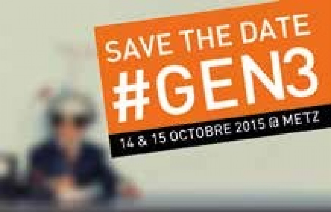 La 3ème édition des #GEN est annoncée à Metz du 14 au 15 octobre.