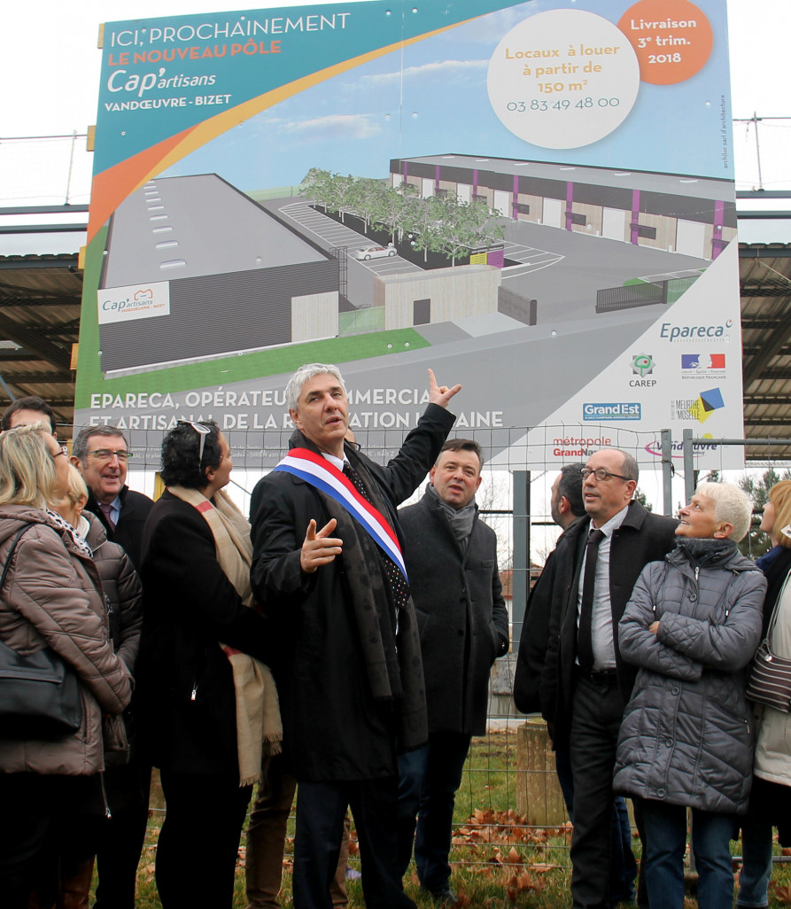 La pose de la première pierre de Cap’Artisans à Vandœuvre s’est déroulée le 30 janvier.