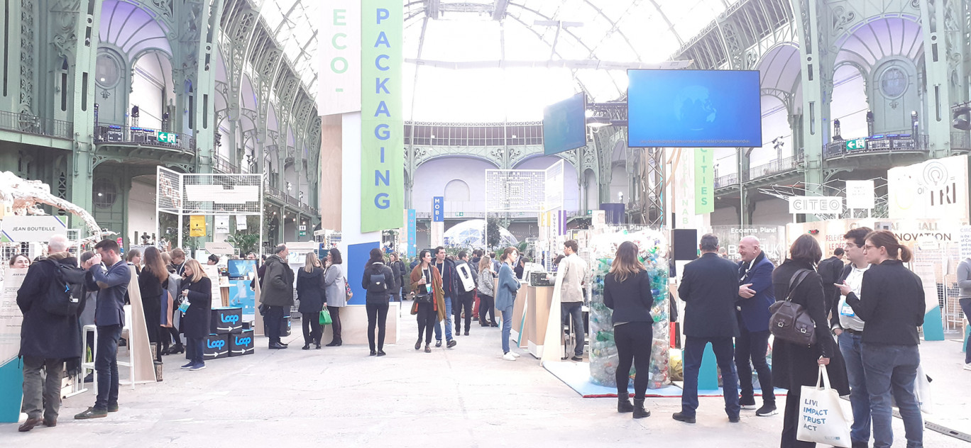 Du 30 janvier au 1er février, une étonnante manifestation s'est tenue à Paris : «Change Now», qui se veut une sorte d'exposition universelle, où s'affichent les innovations sociales et environnementales. Crédit photo : Anne Daubrée.

