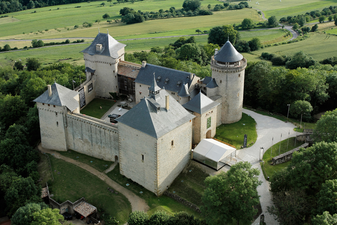 Château fort de Malbrouck, vue du ciel.